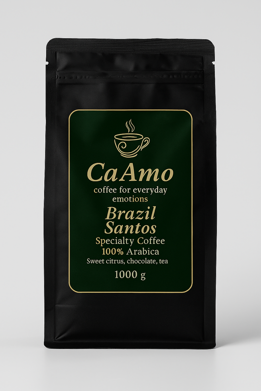 Brazil Santos Specialty Coffee – 100% Arabica, Medium Roast (Sweet Citrus, Chocolate) – 1000g