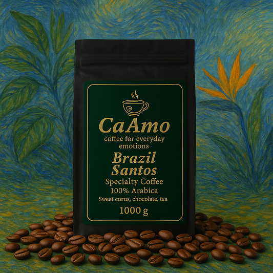 Brazil Santos Specialty Coffee – 100% Arabica, Medium Roast (Sweet Citrus, Chocolate) – 1000g