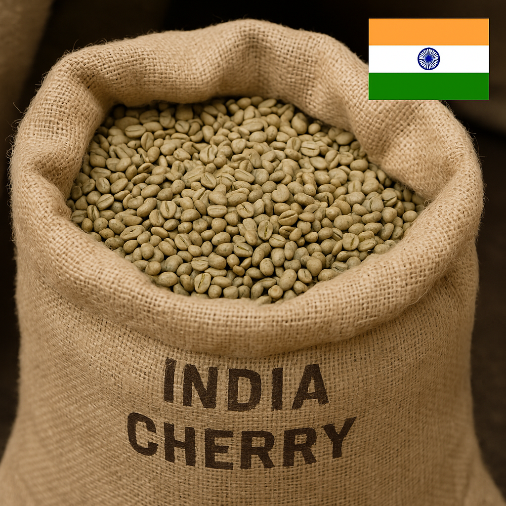 India Cherry AA - Green Coffee Beans in 60 kg bags